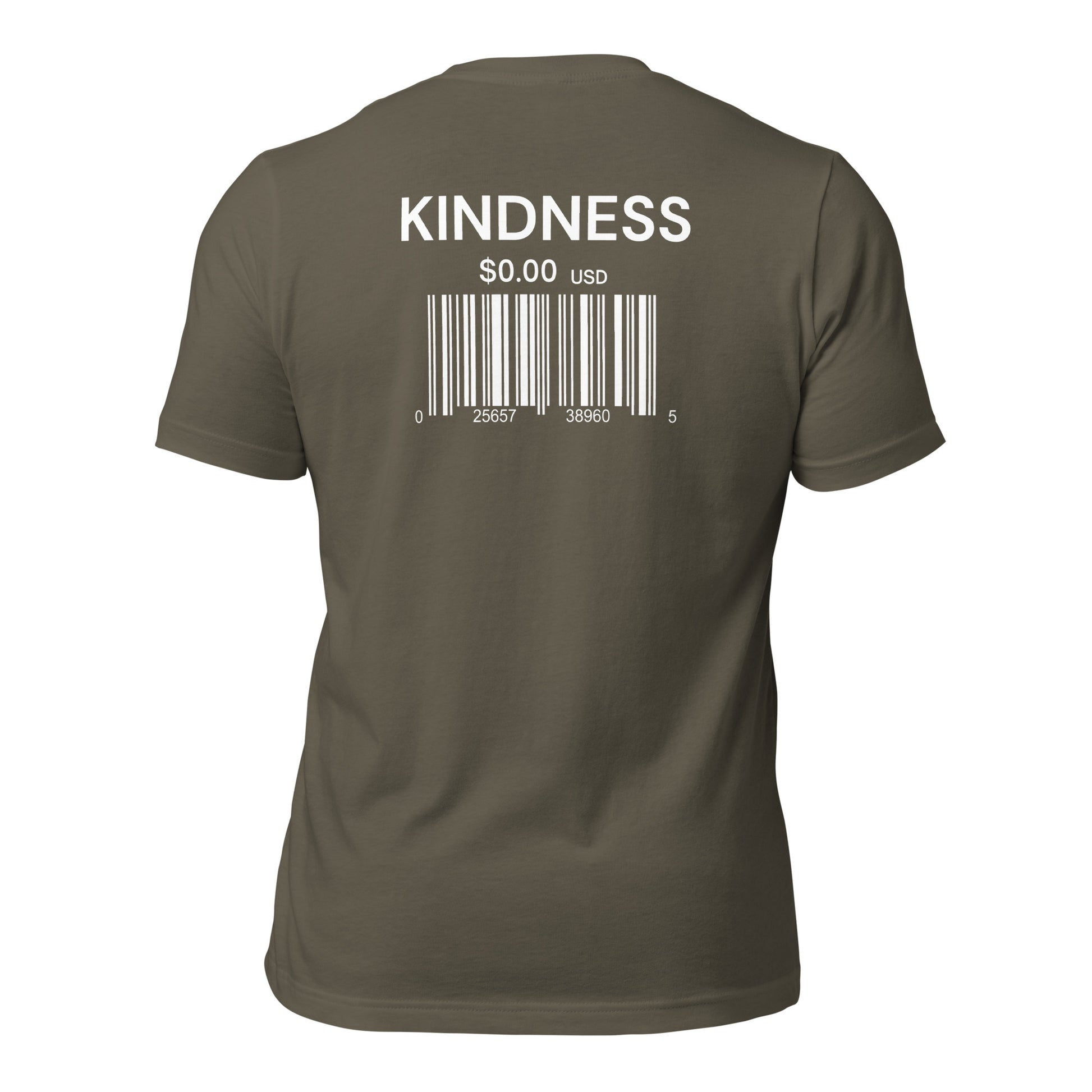 a army t-shirt with sarcastic , kindness scan text and smile on it